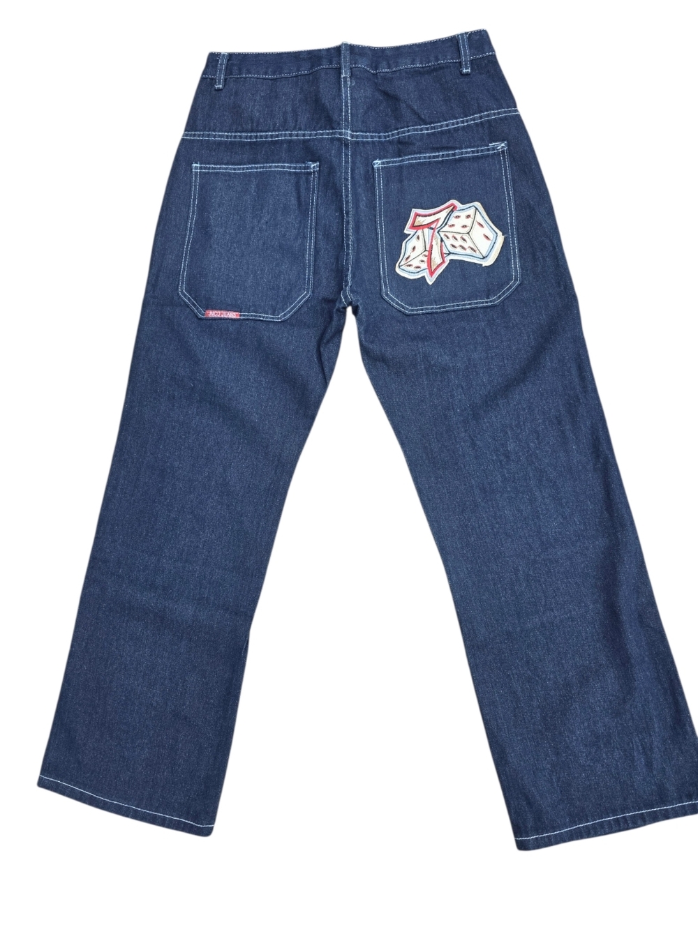 Jnco Vintage Wide Leg "Lucky 7" Dice Logo Indigo Jeans